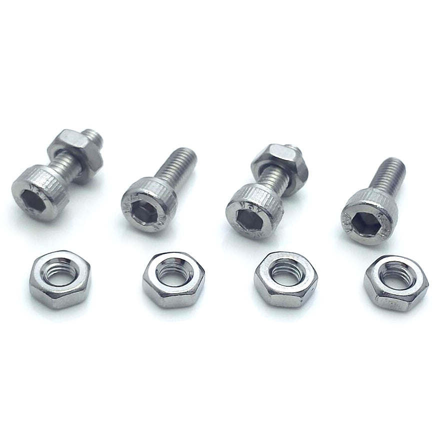 US Stock 50pc M3 x 8mm Hex Socket Screw Bolt Knurling DIN912 Stainless Steel Nut
