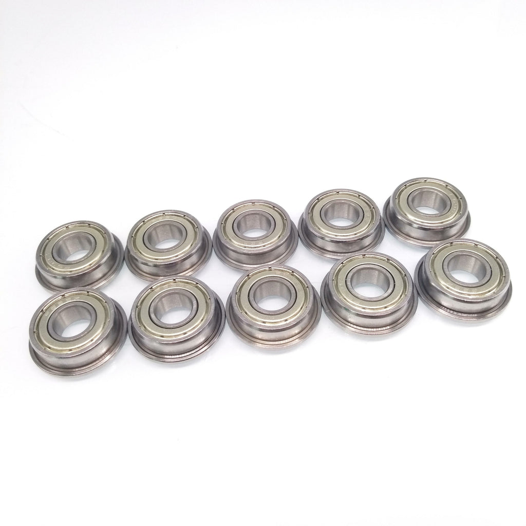 10 x F698zz Mini Metal Double Shielded Flanged Ball Bearings (8mm*19mm*6mm)