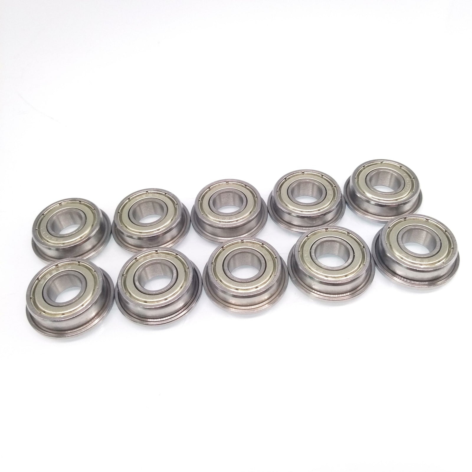 10 x F698zz Mini Metal Double Shielded Flanged Ball Bearings (8mm*19mm*6mm)