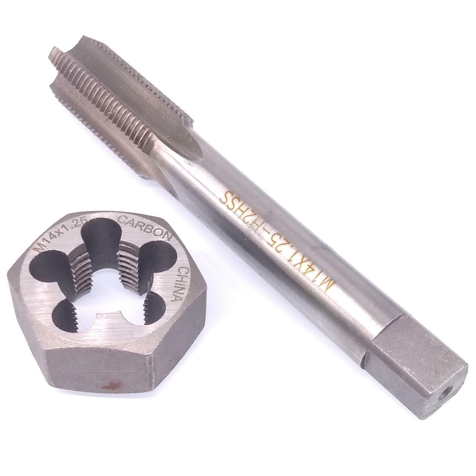 HSS M14 x 1.25mm Tap & M14 x 1.25mm Hexagon Die Metric Thread Right Hand Set