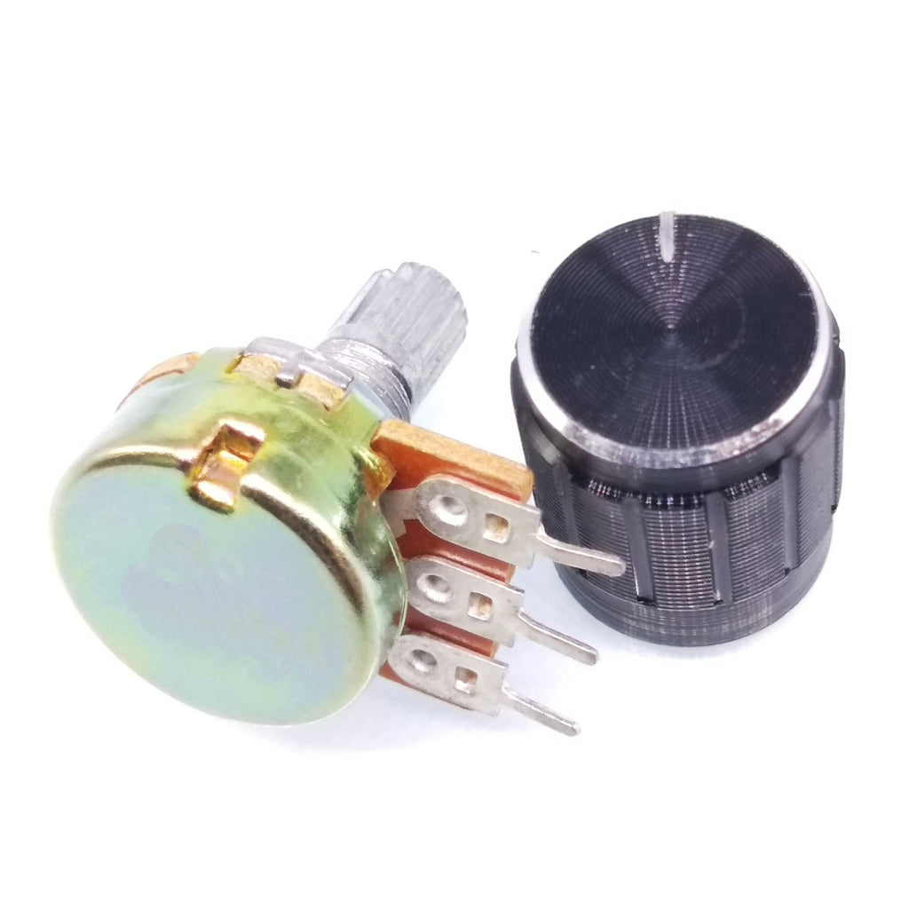 USStock 10Units 500K B500K OHM Linear Taper Rotary Potentiometer POT Black Knob