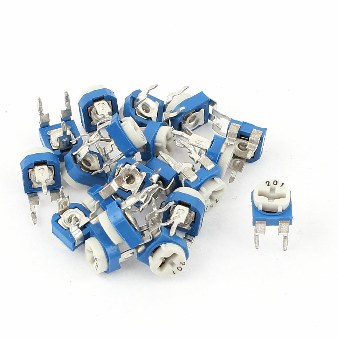 20pcs UKM-065 200 Ohm 3 Terminal Trimmer Potentiometer Adjustable Resistance