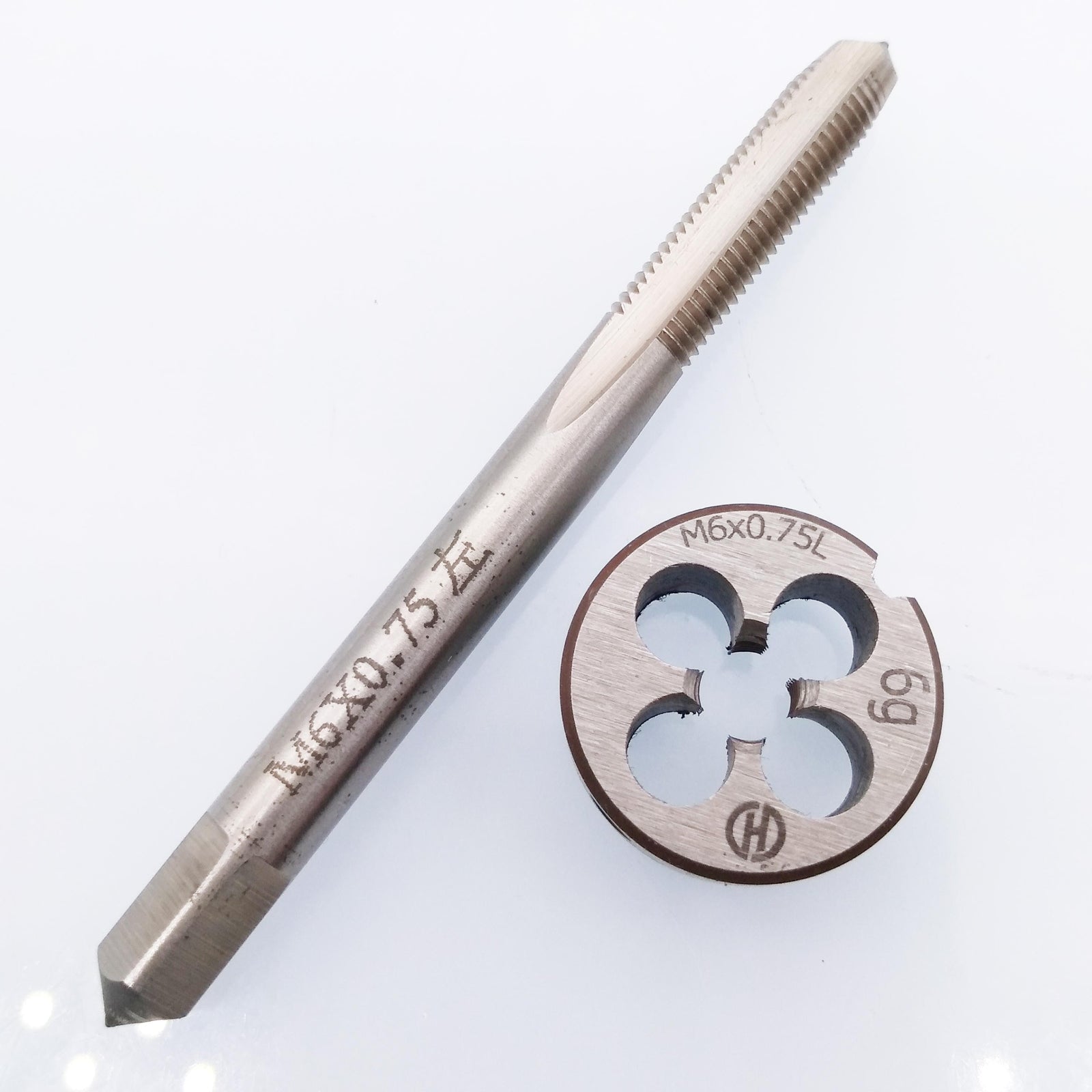 US Stock HSS M6 x 0.75mm Tap & M6 x 0.75mm Die Metric Thread Left Hand