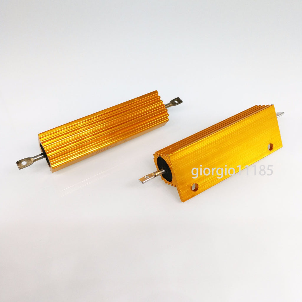 2 pcs 100K ohm 100K 100W Watt Aluminum Housed Metal Case Wirewound Resistors