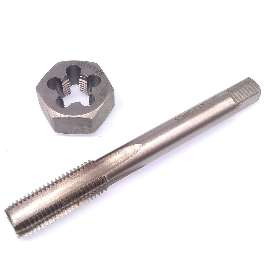 HSS M11 x 1.25mm Tap & M11 x 1.25mm Hexagon Die Metric Thread Right Hand Set