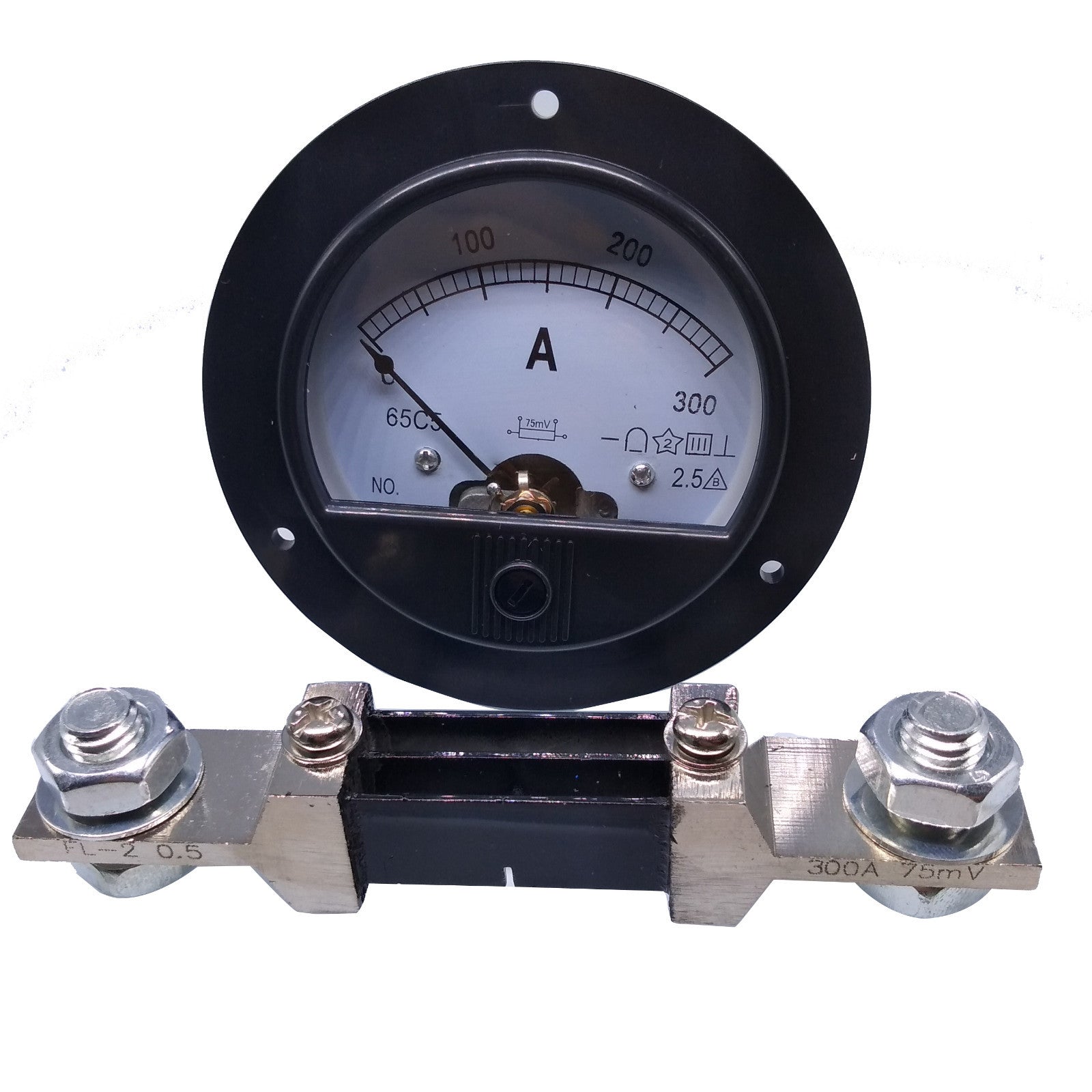 DC 0~300A Analog AMP Current Pointer Needle Panel Meter Ammeter & Shunt