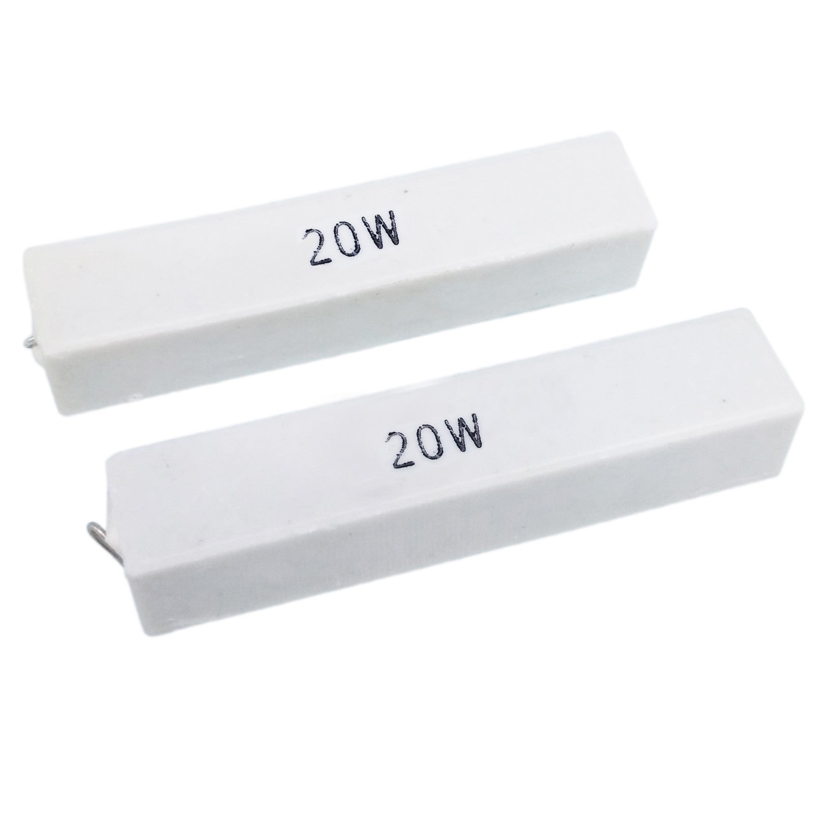 US Stock 2pcs 100K ohm 100KΩJ 20 watt Axial Ceramic Cement Power Resistor 20W