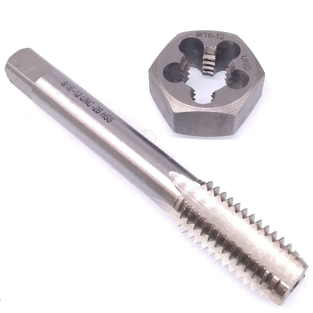 US Stock HSS 9/16-12 Tap & 9/16-12 Hexagon Die Thread Right Hand Set