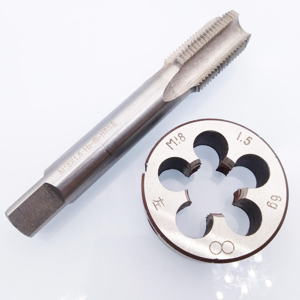 US Stock HSS M18 x 1.5mm Tap & M18 x 1.5mm Die Metric Thread Left Hand
