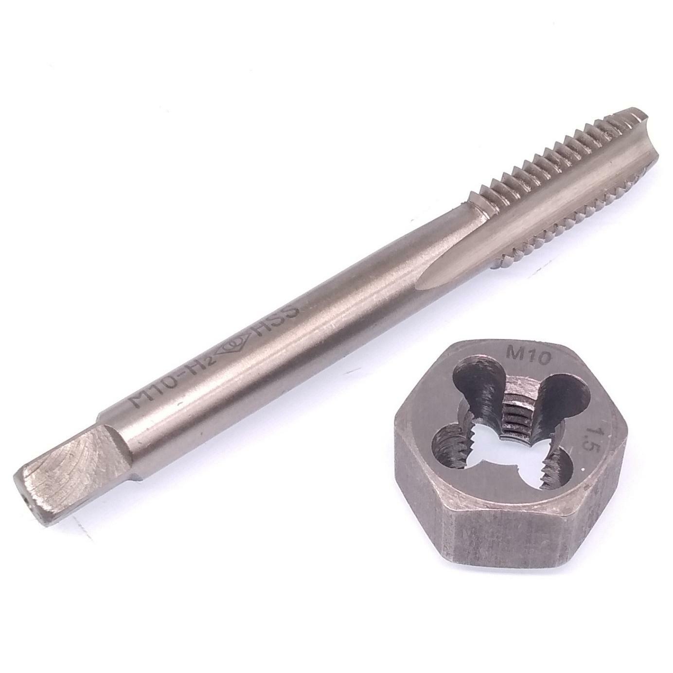 US Stock HSS M10 x 1.5mm Tap & 10x1.5mm Hexagon Die Metric Thread Right Hand Set