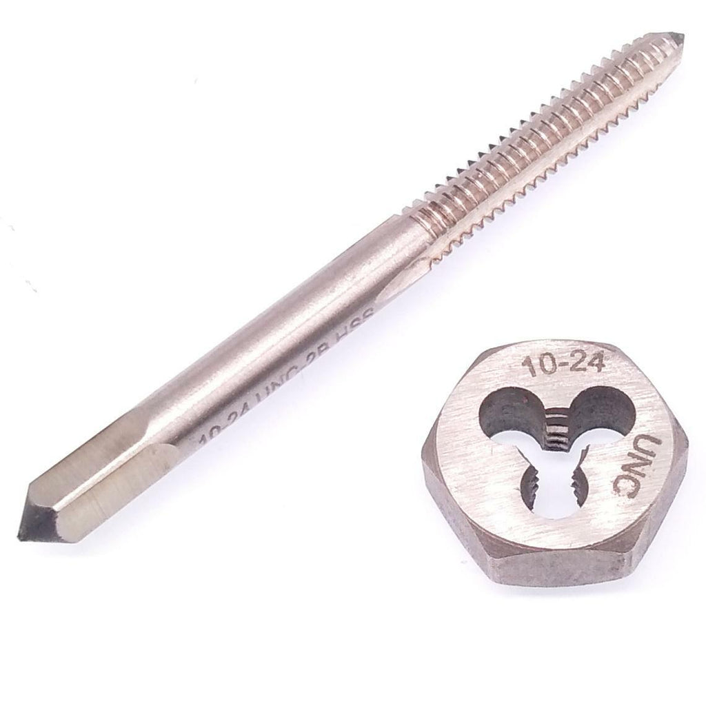 US Stock HSS 10-24 Tap & 10-24 Hexagon Die Thread Right Hand Set