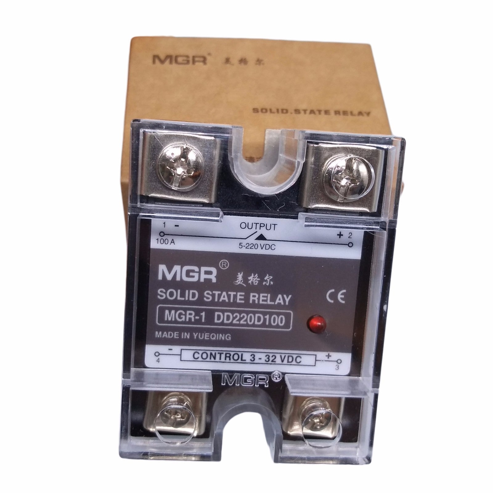 US Stock 100A Solid State Relay SSR DC-DC Input 3-32V DC Load 5-220VDC DD220D100