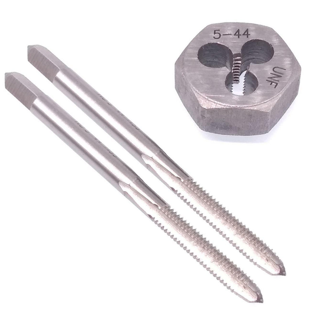 HSS 5-44 Taper & Plug Tap & 5-44 Hexagon Die Thread Right Hand Set
