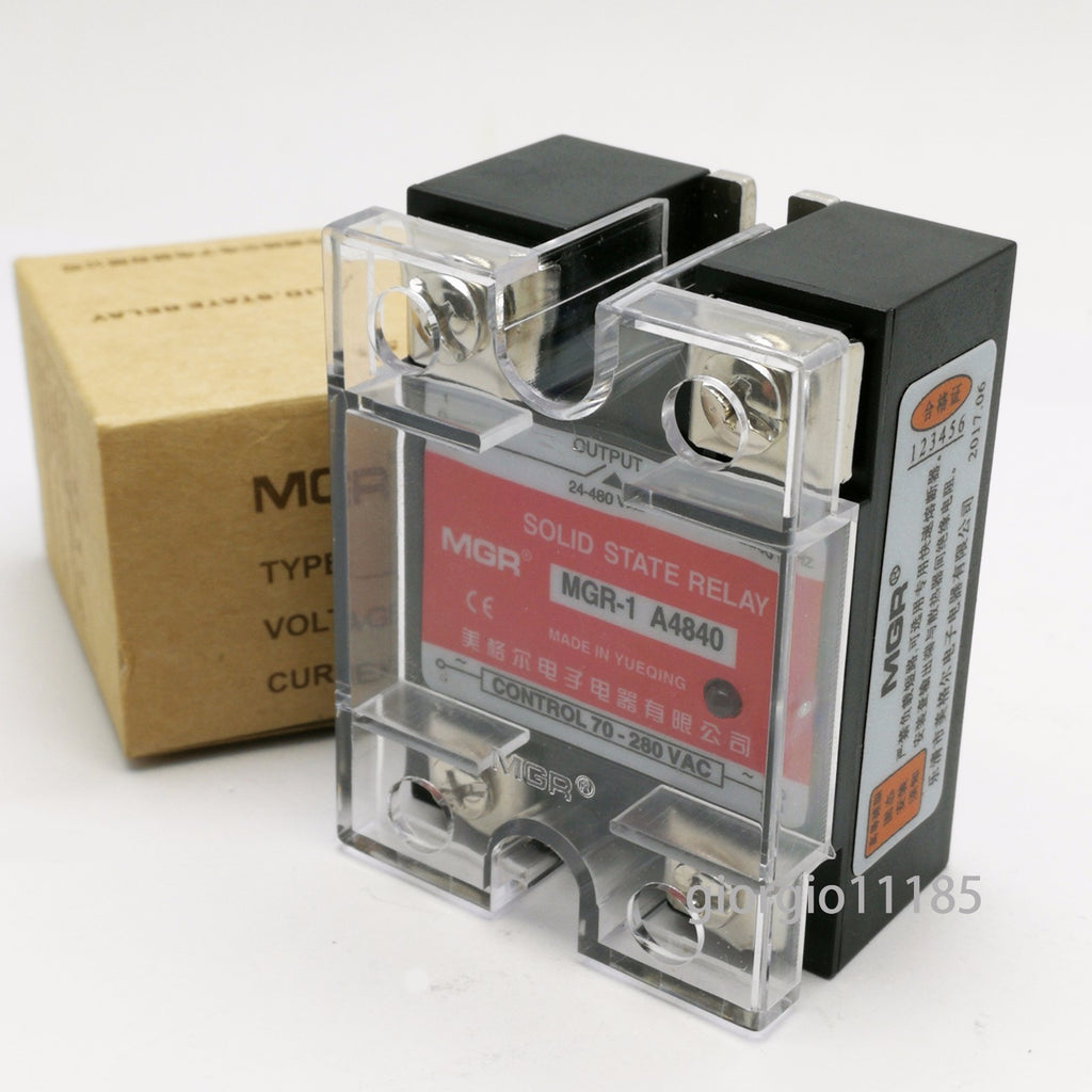 US Stock 40A Solid State Relay SSR AC-AC Input 70-280V AC Load 240-480VAC A4840