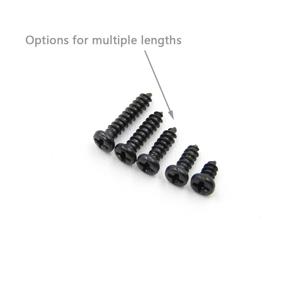 100pcs Black Small Self Tapping Screws Phillips Pan Head M1.4 x 10mm