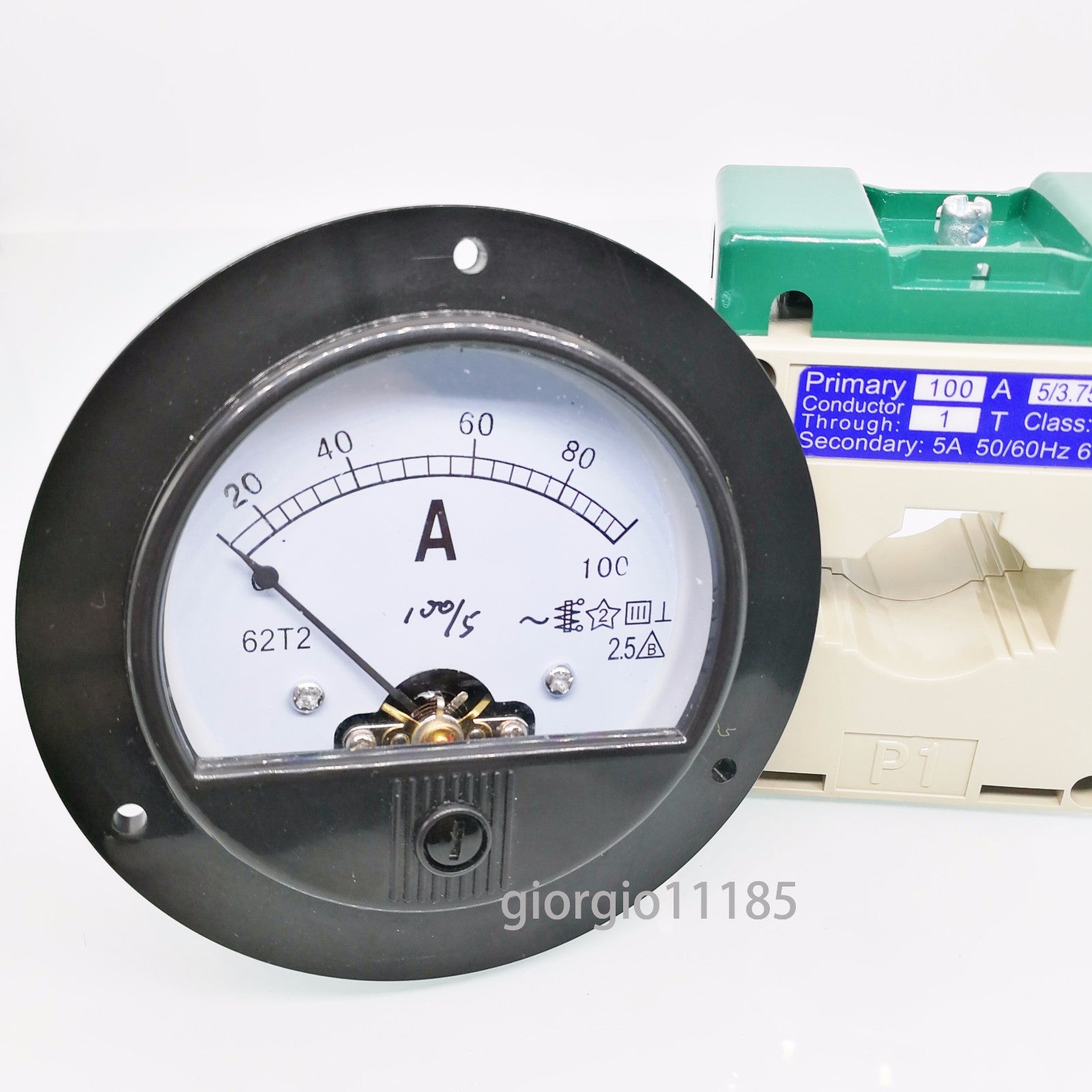 US Stock AC 0~100A Analog AMP Current Panel Meter Ammeter & Current Transformer