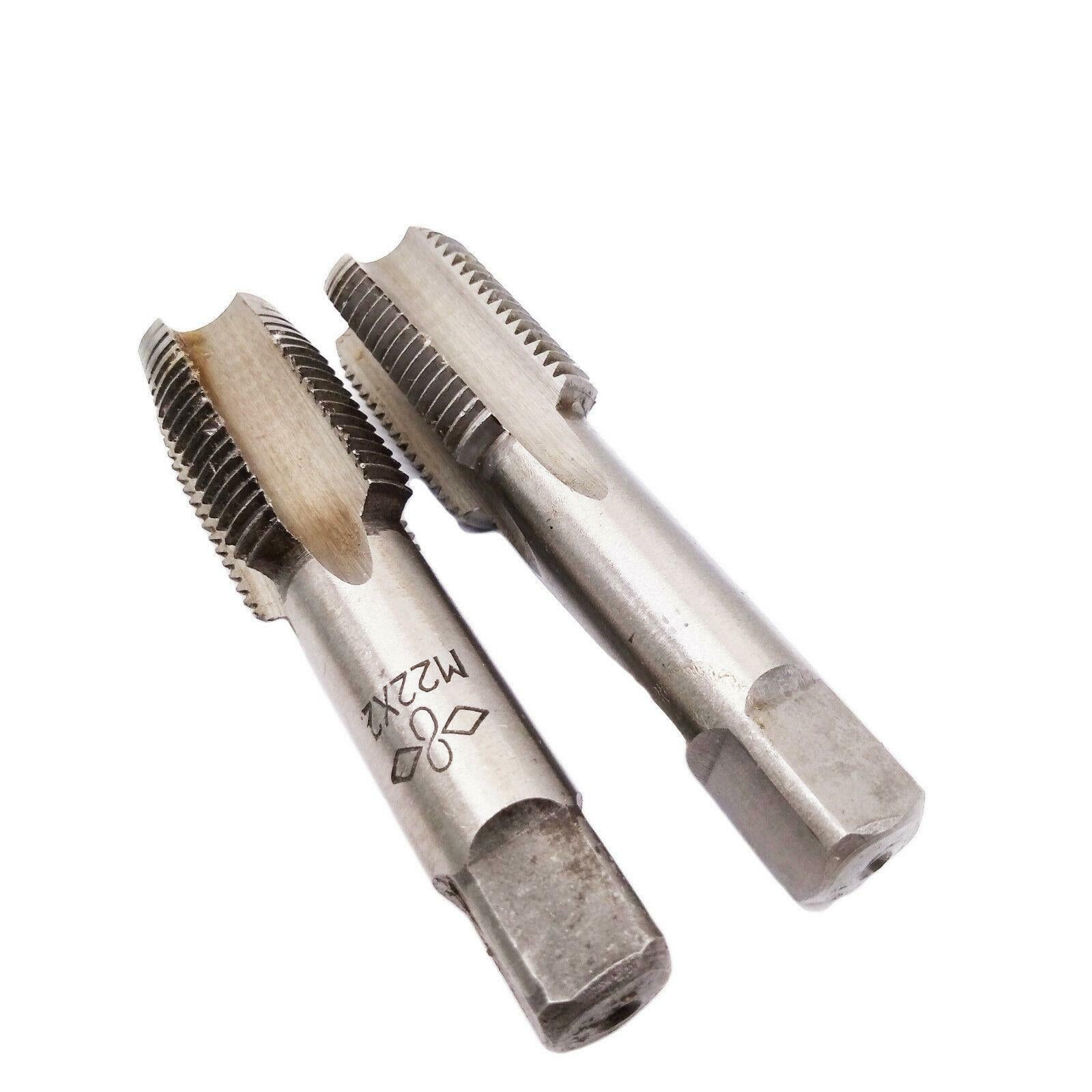 HSS M22 x 2mm Taper & Plug Tap & M22 x 2mm Die Metric Thread Right Hand