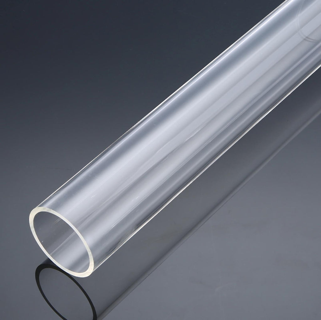 AU Stock 2pcs 50mm OD 44mm ID 250mm Long Clear Acrylic Plastic Tube Pipe