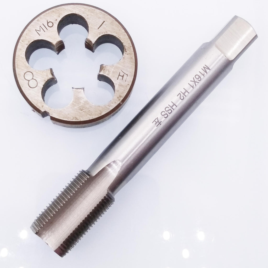 HSS M16 x 1mm Tap & M16 x 1.0mm Die Metric Thread Left Hand