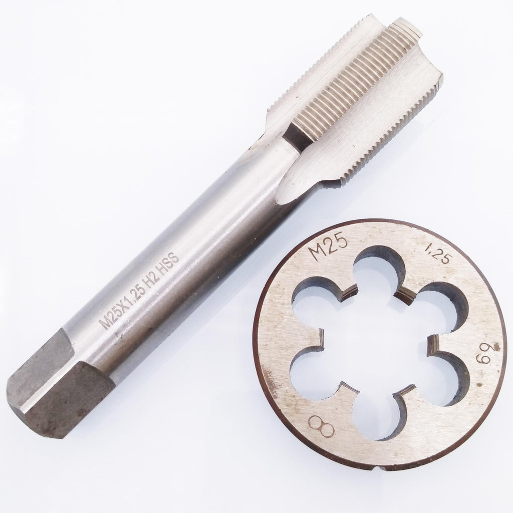 US Stock HSS M25 x 1.25mm Tap & M25 x 1.25mm Die Metric Thread Right Hand