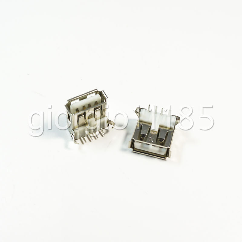 US Stock 10x USB Type-A Female 4 Pin PCB Mount Socket Plug Connector Right Angle