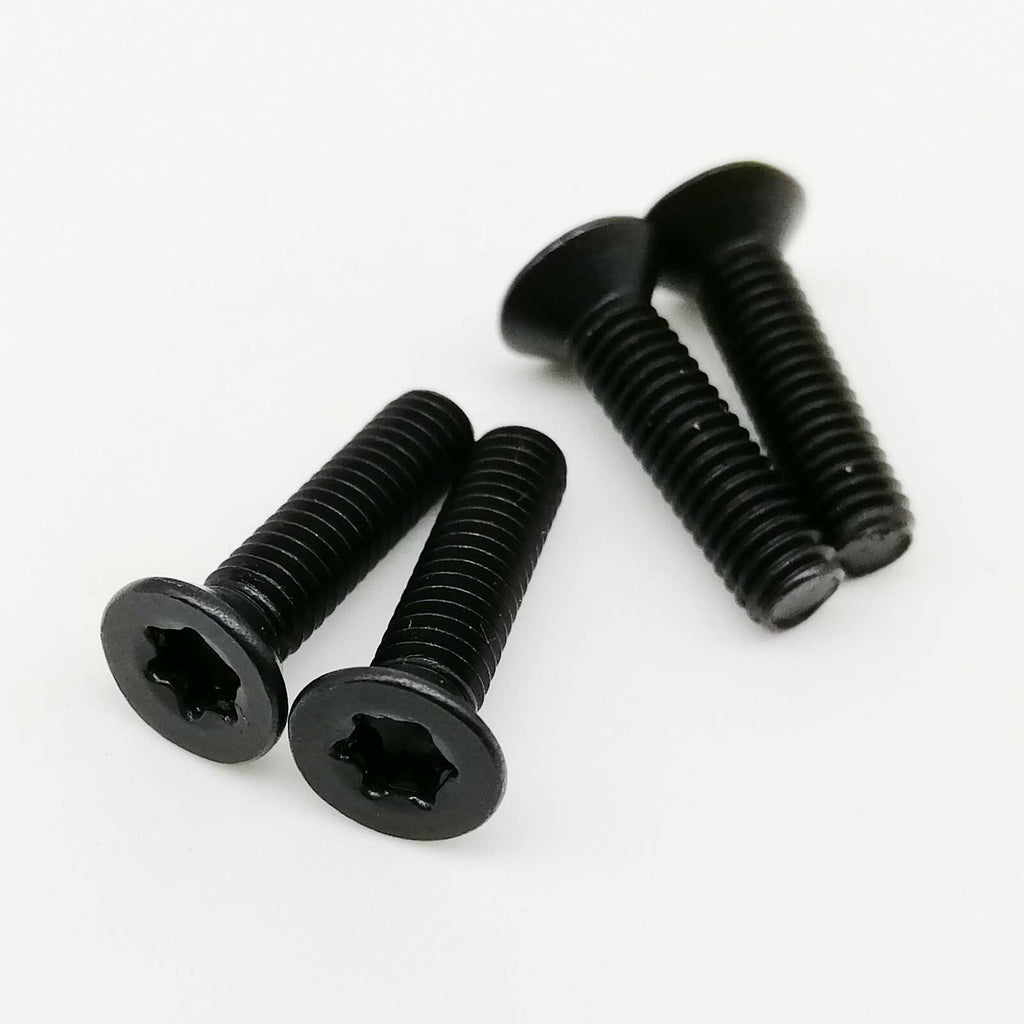 10pcs M4x12mm Black Steel Six-Lobe Torx Head Flat Countersunk Screw Bolt