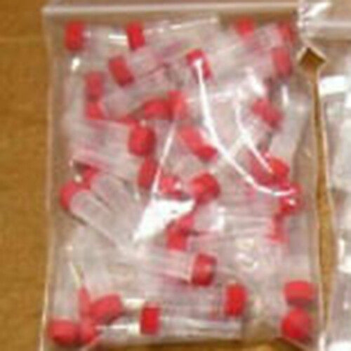 250pcs 1ml Red Plastic Vials Microcentrifuge Tubes Lab Screw Cap Tube