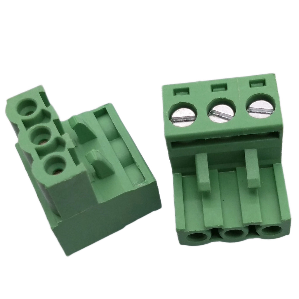 US Stock 10Set 2EDG 3P Plug-in Screw Terminal Block Connector 5.08mm Right Angle