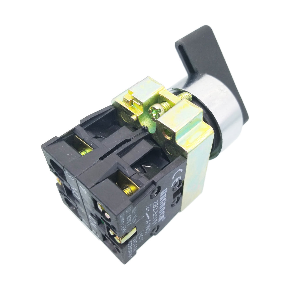 AU Stock  2pcs XB2-BJ33 ON-OFF-ON 3-Position 2NO Latching Rotary Selector Switch