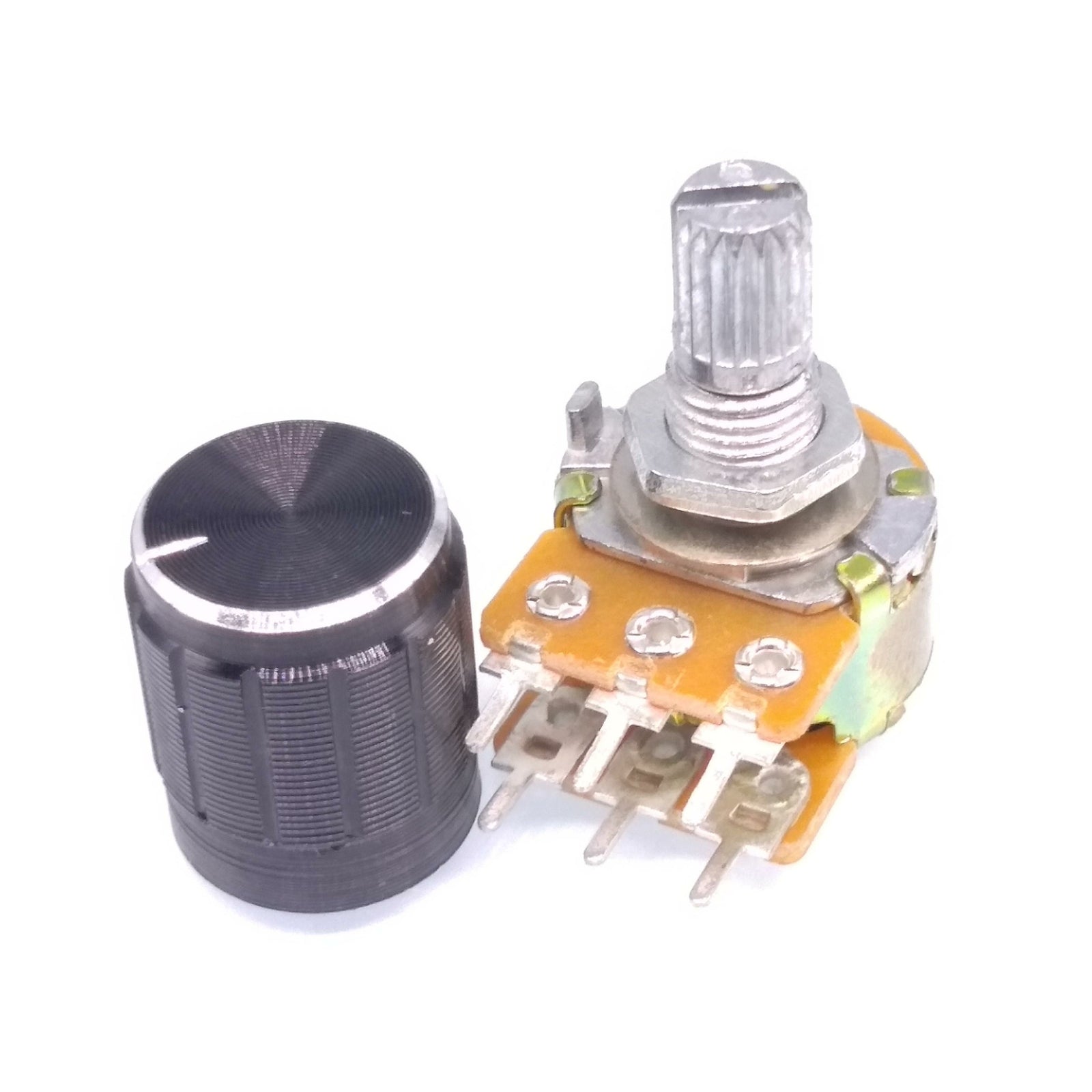 AU Stock 10Units B100K OHM Linear Taper Rotary Dual Potentiometer POT Black Knob