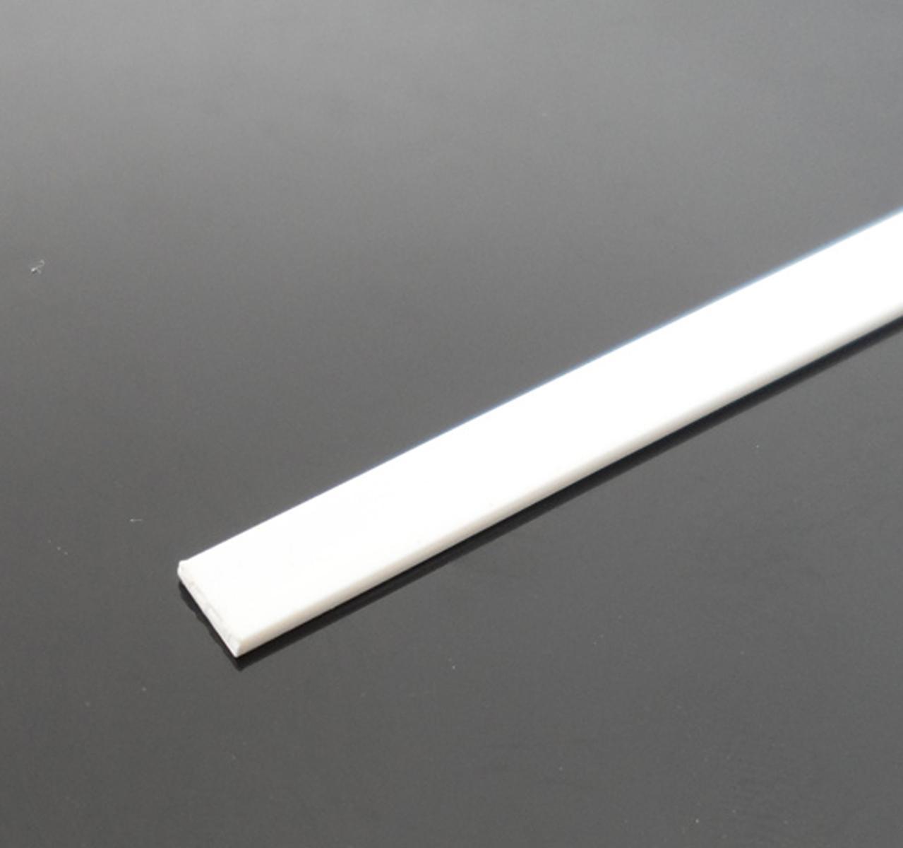 US Stock Pack of 10 ABS Styrene Plastic Flat Rectangular Bars 1.5*3mm 9.8" White