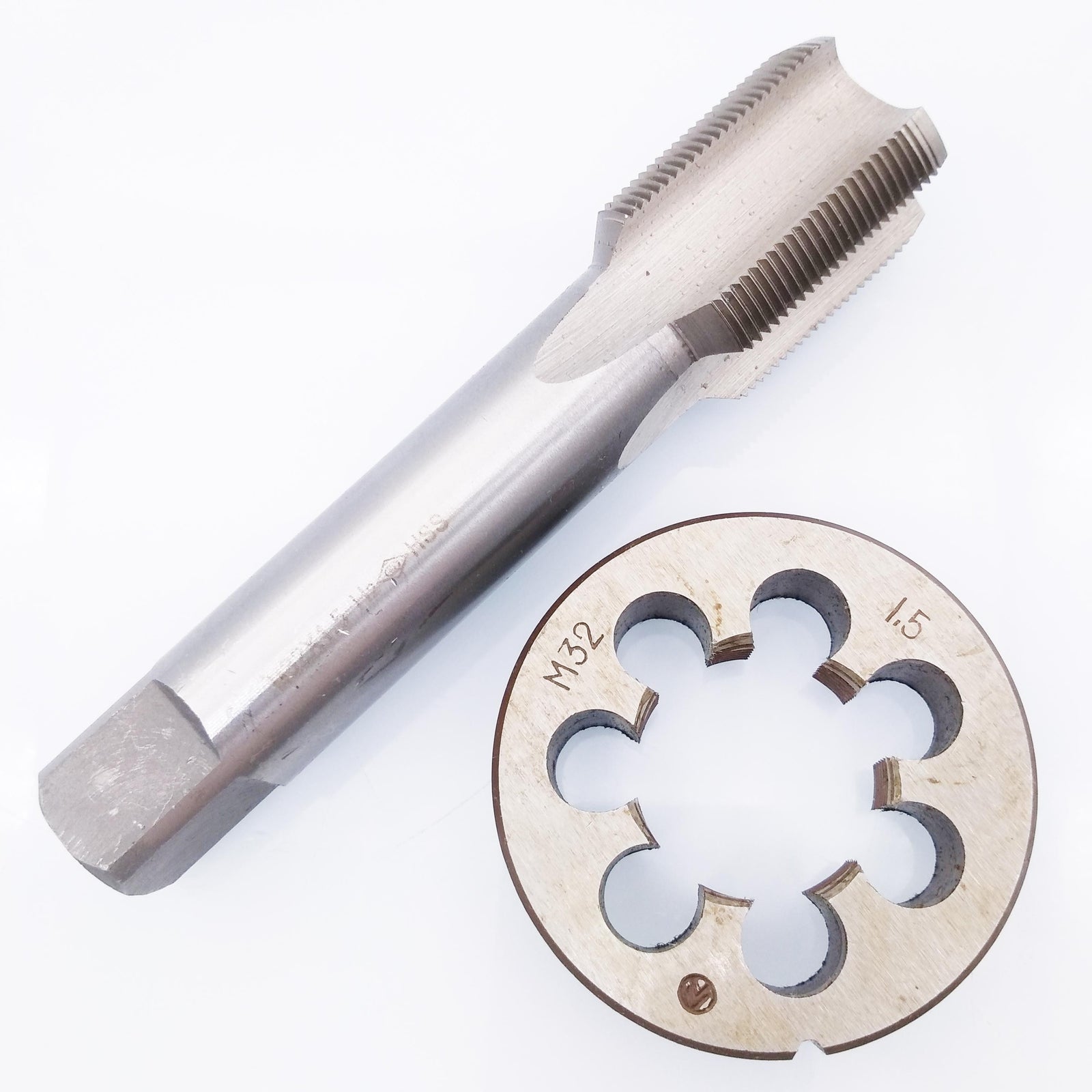 US Stock HSS M32 x 1.5mm Tap & M32 x 1.5mm Die Metric Thread Right Hand