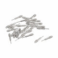 30pcs Replace Pins for Watch Band Pin Punch Tool 0.8mm Dia Metal Punch Pins