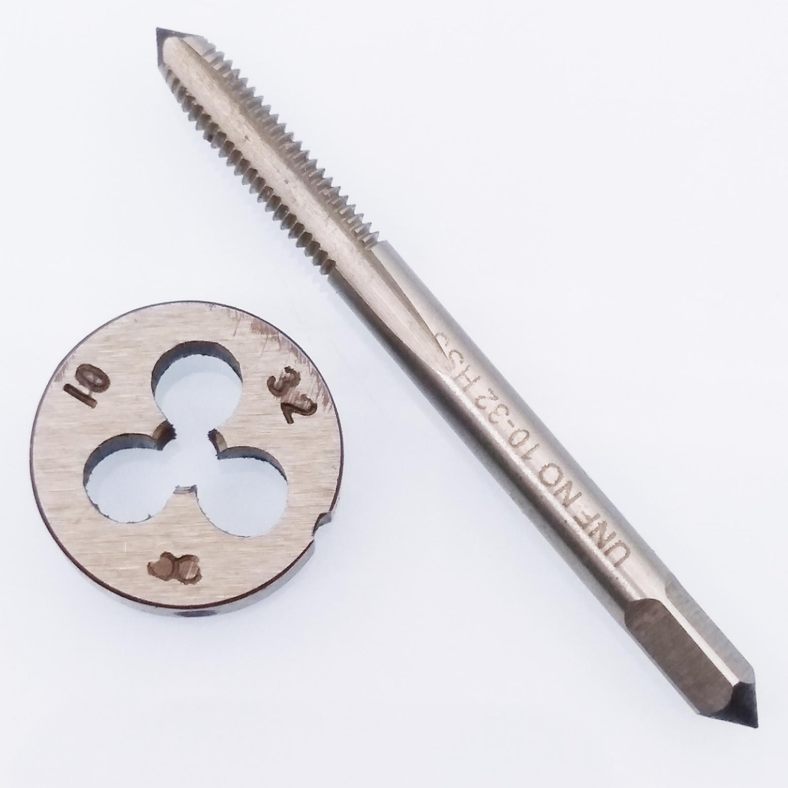 US Stock HSS 10-32 UNF Tap & 10-32 UNF Die Right Hand