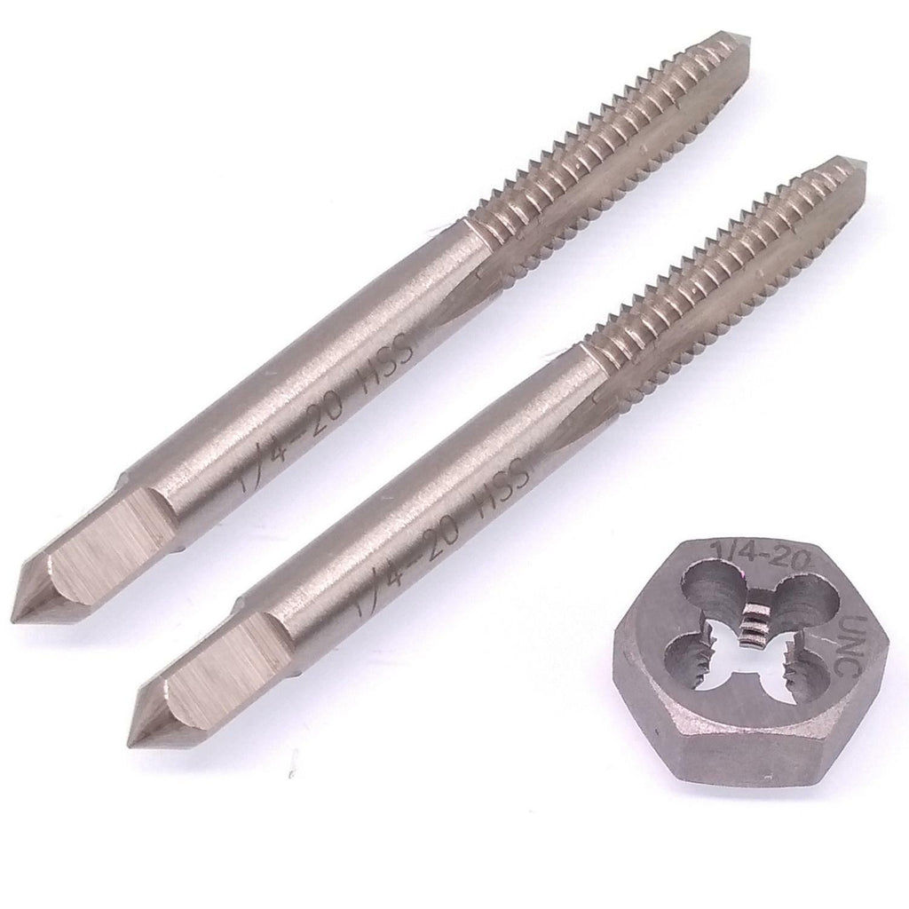 HSS 1/4-20 Taper & Plug Tap & 1/4-20 Hexagon Die Thread Right Hand Set