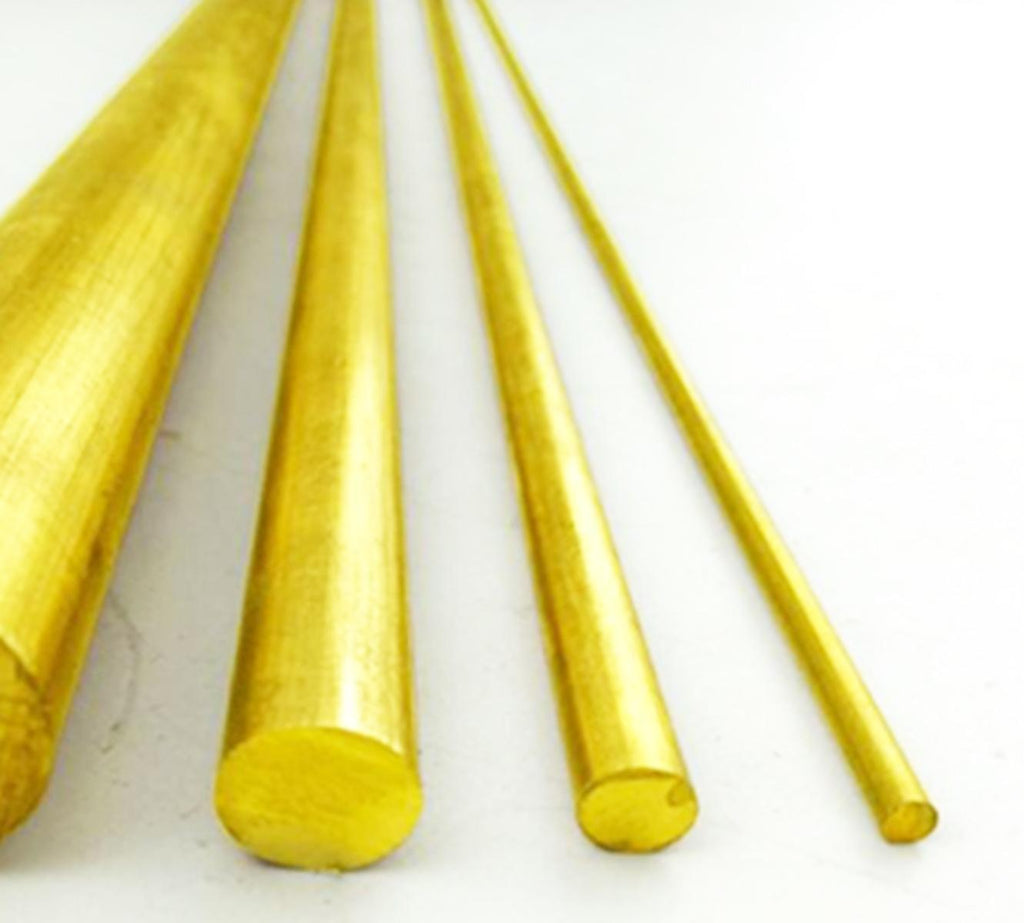 US Stock 2pcs 8mm(0.31") ±10% Dia. 250mm(9.84") H62 Brass Bar Round Rod Cylinder
