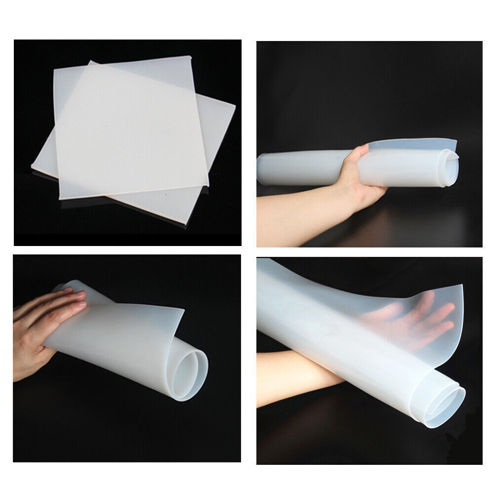 1pc 1mm ±10% Thick Silicone Rubber Sheets Film Seal Pads 500x500mm White