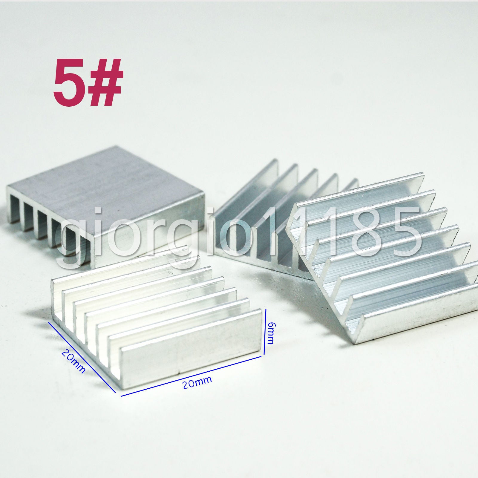 10pcs 20 x 20 x 6mm Heat Sink Cooling Aluminum Heatsink CPU IC LED