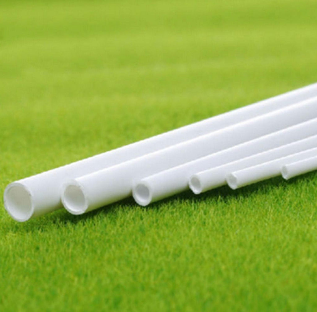US Stock 10x OD 3mm x 250mm ABS Styrene Plastic Round Tube Pipe Diameter White