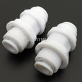 US Stock 2pcs 1/4" to 1/4" Quick Connect Bulkhead Connector Push Fit