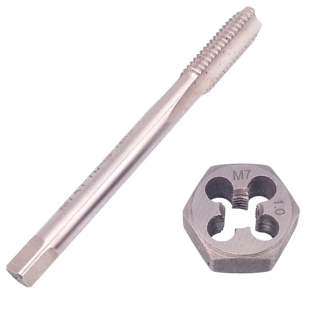 US Stock HSS M7 x 1mm Tap & M7 x 1mm Hexagon Die Metric Thread Right Hand Set