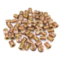 100pcs M6 x 13mm Furniture Screw-in Nut Bolt Fastener Hex Socket Insert Nuts