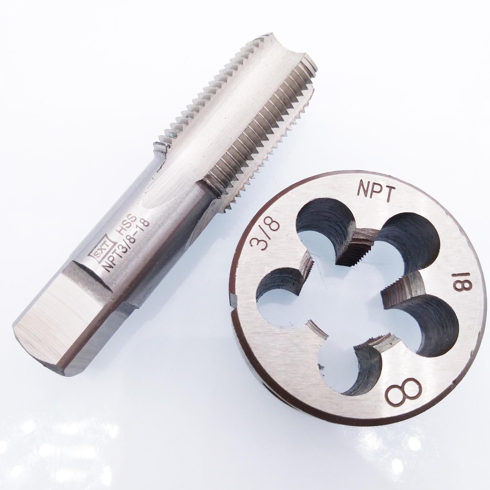 US Stock HSS 3/8-18 NPT Tap & 3/8-18 NPT Die Right Hand