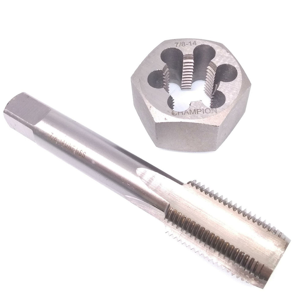 US Stock HSS 7/8-14 Tap & 7/8-14 Hexagon Die Thread Right Hand Set