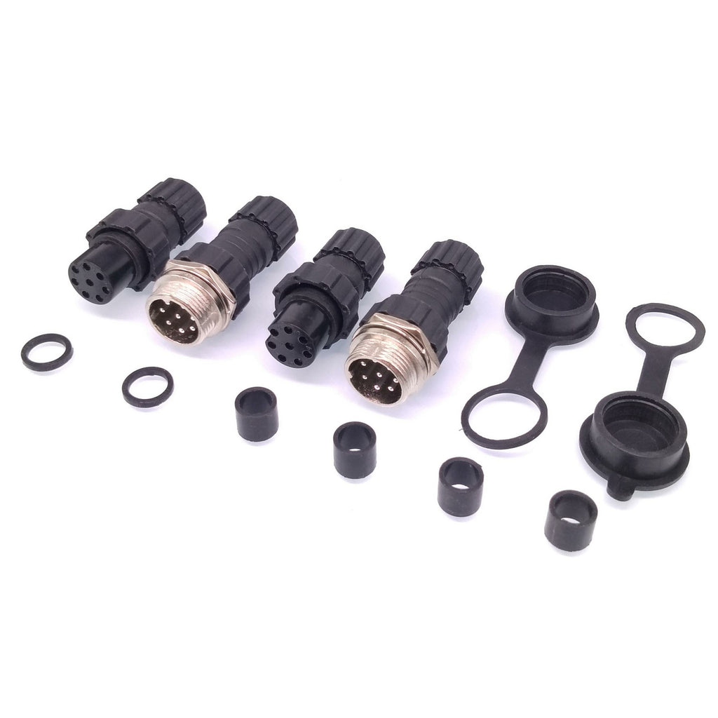 2Sets GX16 Waterproof Aviation Connector Plug Socket Sensor 8pin