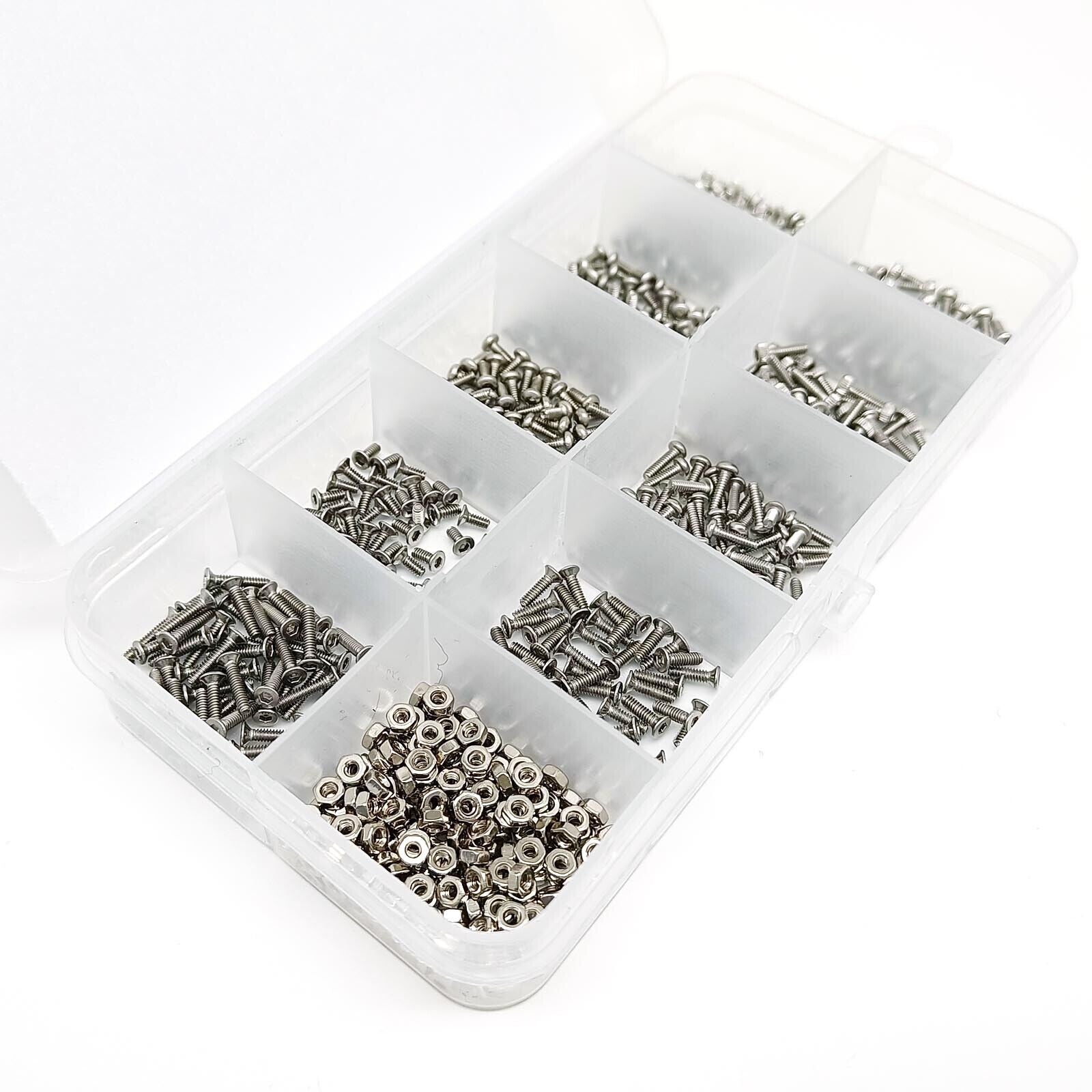 650x Small M1.6 Allen Hex Socket Head Cap Button Countersunk Screw Bolt Nut Kit