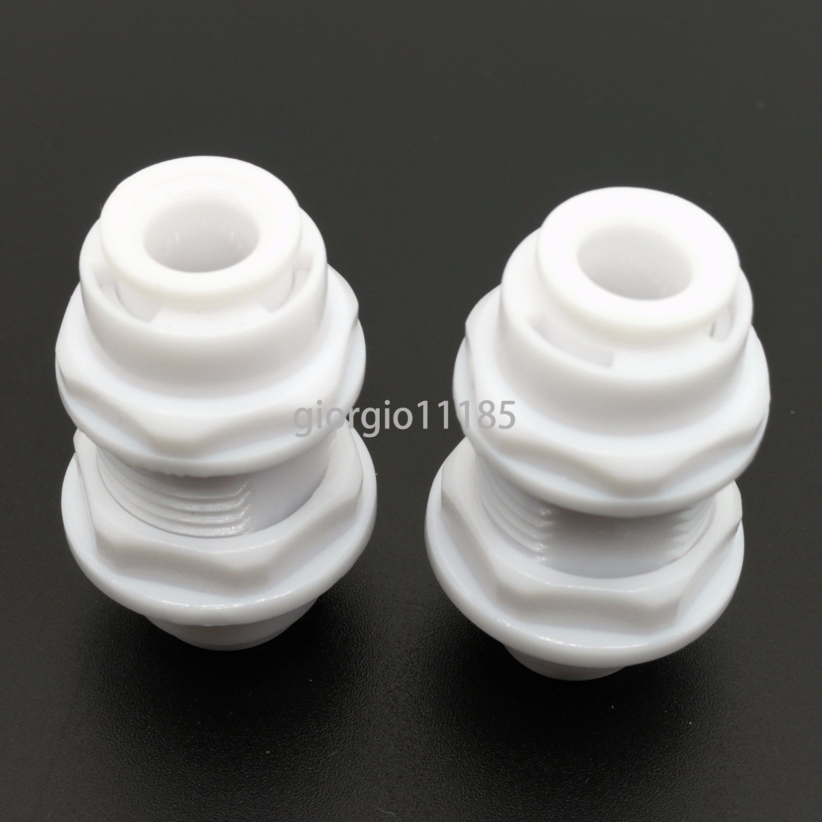 US Stock 2pcs 1/4" to 1/4" Quick Connect Bulkhead Connector Push Fit