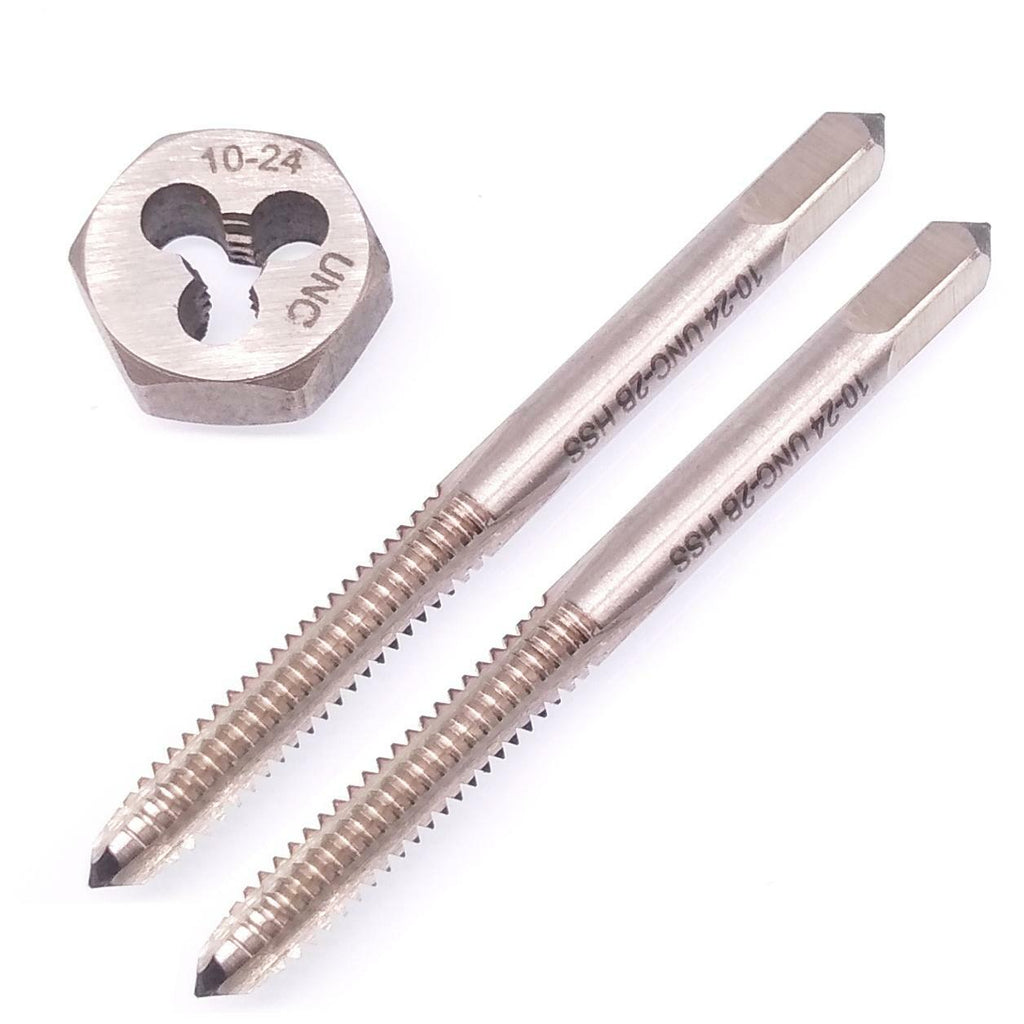 HSS 10-24 Taper & Plug Tap & 10-24 Hexagon Die Thread Right Hand Set
