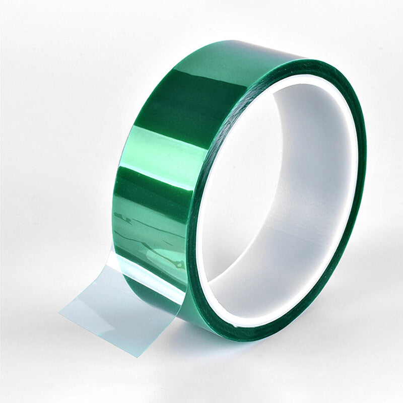 5 Roll Heat Resistant PET Green Tape High Temperature 33m(100ft)/Roll Width 30mm