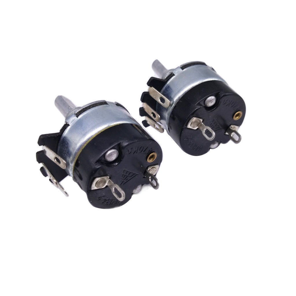 US Stock 2pcs 10K ohm A10K Logarithmic Nolinear Potentiometer Switch WH134-2